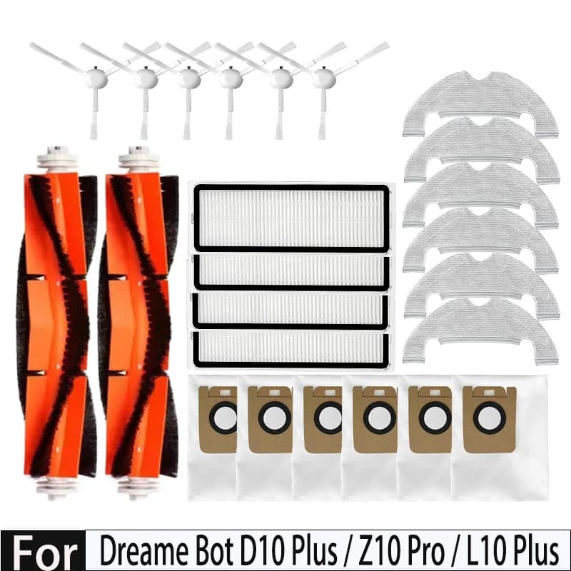 Dreame Bot D10 Plus RLS3D Robot Vacuum Cleaner Hepa Filter Mop Main Side Brush Dust Bag Replacement Parts Accessories