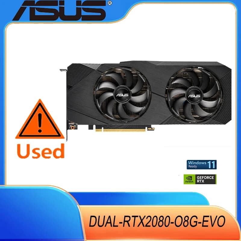 ASUS GeForce RTX 2080 Super Overclocked 8G GDDR6 Dual-Fan EVO V2 Edition VR Ready HDMI DisplayPort 1.4 Graphics Card - 2