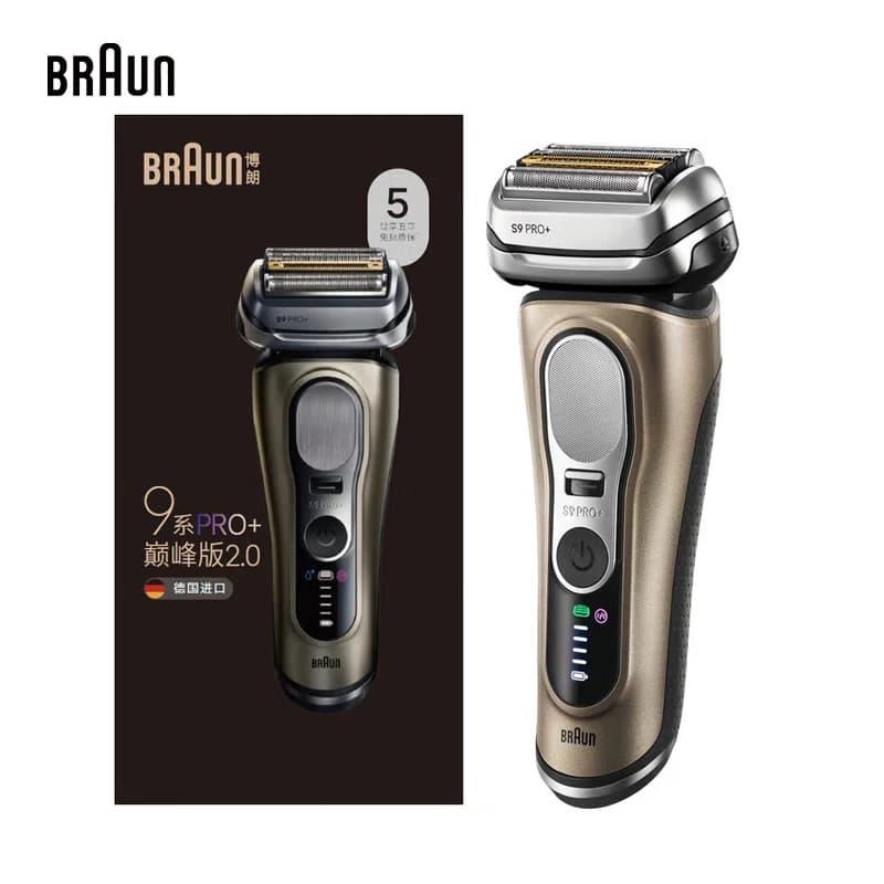 ماكينة حلاقة كهربائية Braun 9-9719s شفرة متبادلة رأس عائم حلاقة مبللة وجافة شحن سريع فولاذ مقاوم للصدأ