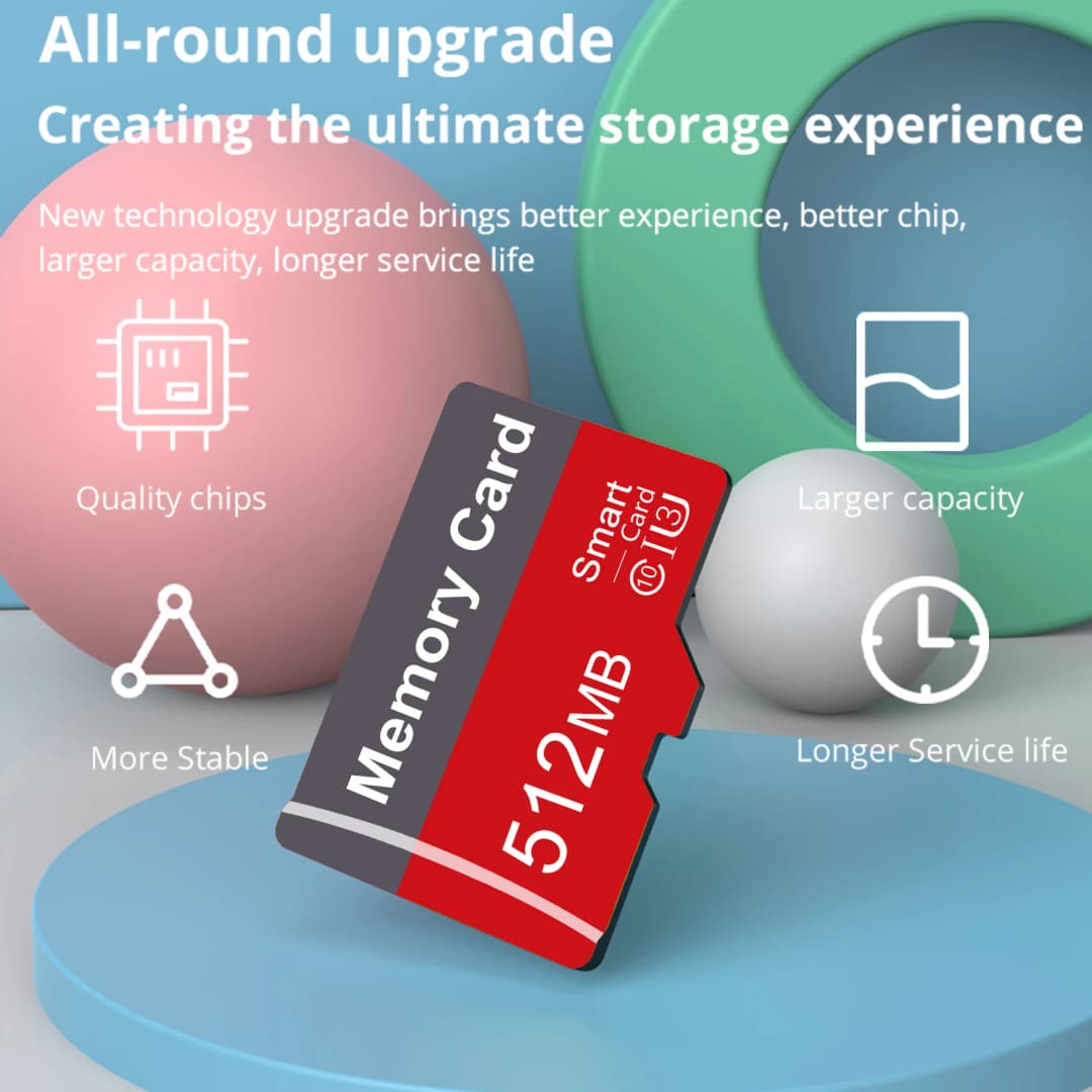 بطاقة ذاكرة صغيرة السعة 64M 128M 256M 512M بطاقة TF للكاميرا والهاتف المحمول - 3
