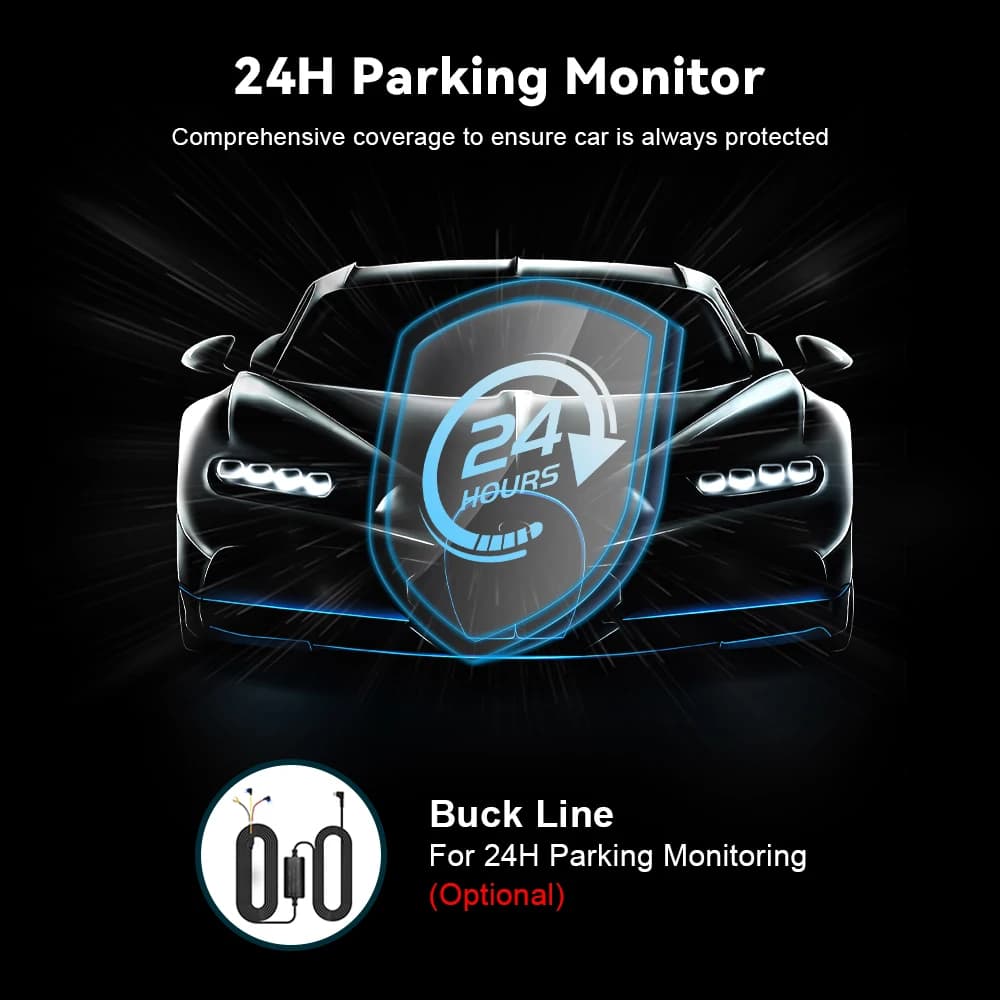 Kocam﻿ 2K Dash Cam WiFi Mini Car DVR Camera Auto Night Vision Video Recorder Black Box Support GPS 24H Parking Monitor - 6