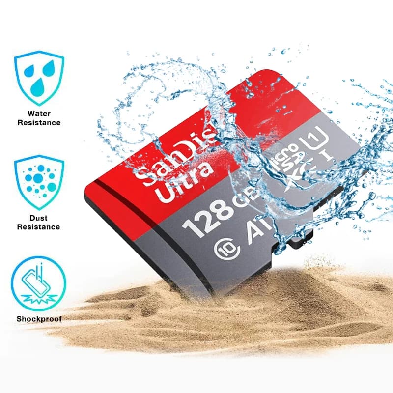 بطاقة ذاكرة Sandisk Ultra Micro tf SD بسعة 128 جيجابايت و32 جيجابايت و64 جيجابايت و256 جيجابايت، بطاقة ذاكرة فلاش SD/TF، بطاقة ذاكرة miniSD للهاتف - 3