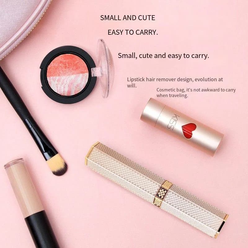 محمولة 4 في 1 ماكينة إزالة الشعر الكهربائية النسائية بدون ألم لتشذيب البكيني والجسم والوجه والحاجبين مع شحن USB - 4