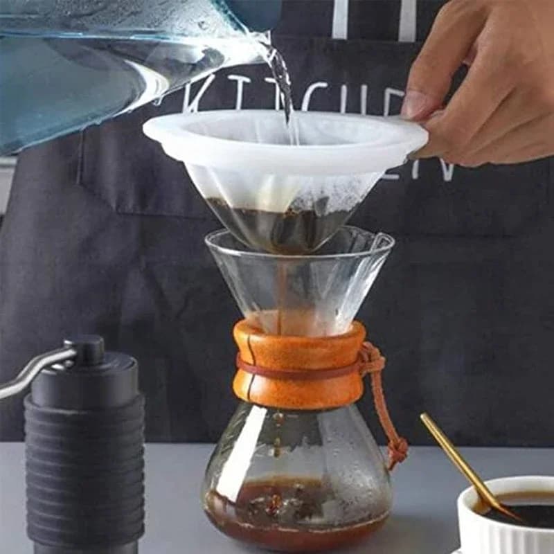 100/200/400 Mesh Washable Nylon Ultra Fine Filter Mesh Strainer Spoon Sieve Soy Milk Juice Coffee Tea Filter Kitchen Colander - 4