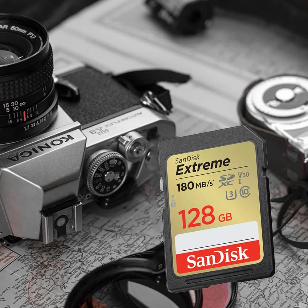 بطاقة ذاكرة SanDisk Ultra/Extreme/Extreme PRO SD بسعة 256 جيجابايت و128 جيجابايت و64 جيجابايت SDXC و32 جيجابايت SDHC من الفئة C10 U1 U3 لبطاقة SD للكاميرا بدقة 4K UHD - 4