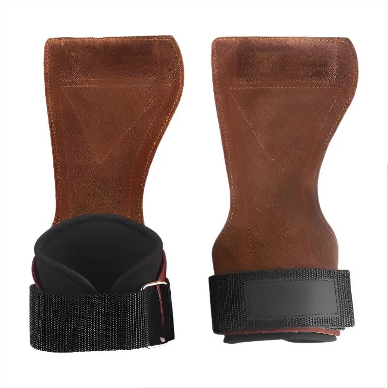 قفازات رياضية من جلد البقر، مقابض مضادة للانزلاق، حزام طاقة للوزن، وسادات رفع الرفع، تمرين كروسفيت للياقة البدنية، حماية راحة اليد - 5