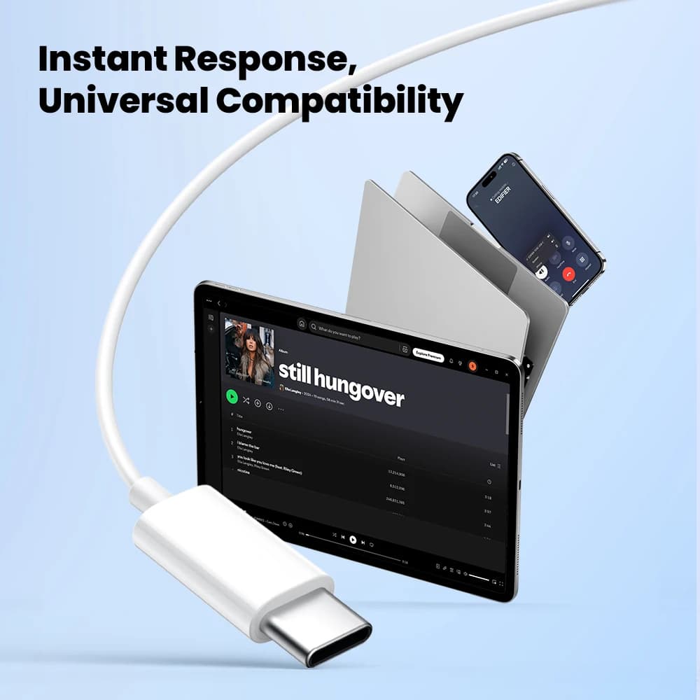 سماعات أذن إديفاير P230 سلكية داخل الأذن USB-C تحكم عن بعد مدمج ميكروفون هاي-ريز صوت لأيفون وأندرويد - 5