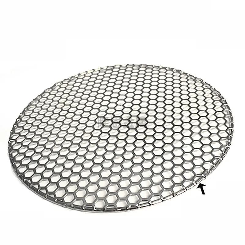 10-40CM Diameter Stainless Steel 304 Food Grade Round BBQ Charcoal Grate Barbecue Grill with Cellular Holes Grid Mesh Net - 4