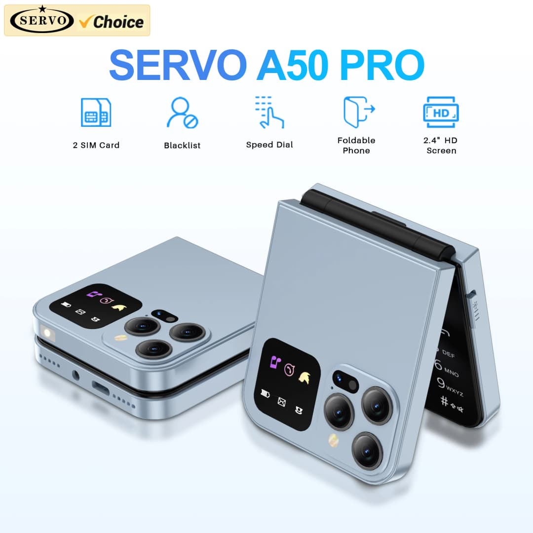 سيرفو-كلاسيكي هاتف محمول قابل للطي، سجل مكالمات تلقائي، راديو FM، اتصال سريع، صوت سحري، GSM، ثنائي الشريحة، غير مقفول