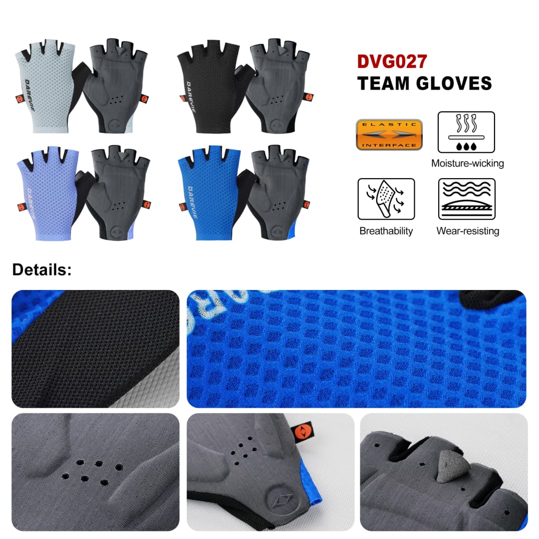 قفازات دراجة هوائية للرجال من داريفي، واجهة مرنة من فريق إيطاليا، بطانة 80 كجم/م³، مضادة للانزلاق، مقاومة للصدمات - 4