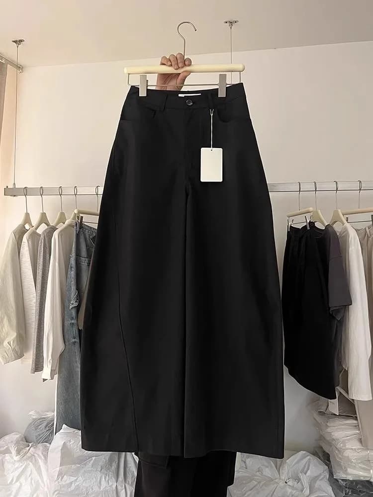 Korean Style Casual Pants Women's Spring Autumn Summer High Waist Wide Leg Pants Cover Hip Hide Flaws Slimming Versatile Trou... - 5