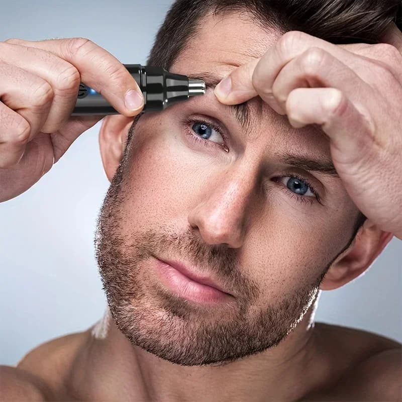 Portable Electric Ear/Nose Hair Trimmer for Men Women USB Rechargeable Painless Eyebrow and Facial Hair Removal Washable  Shaver - 5
