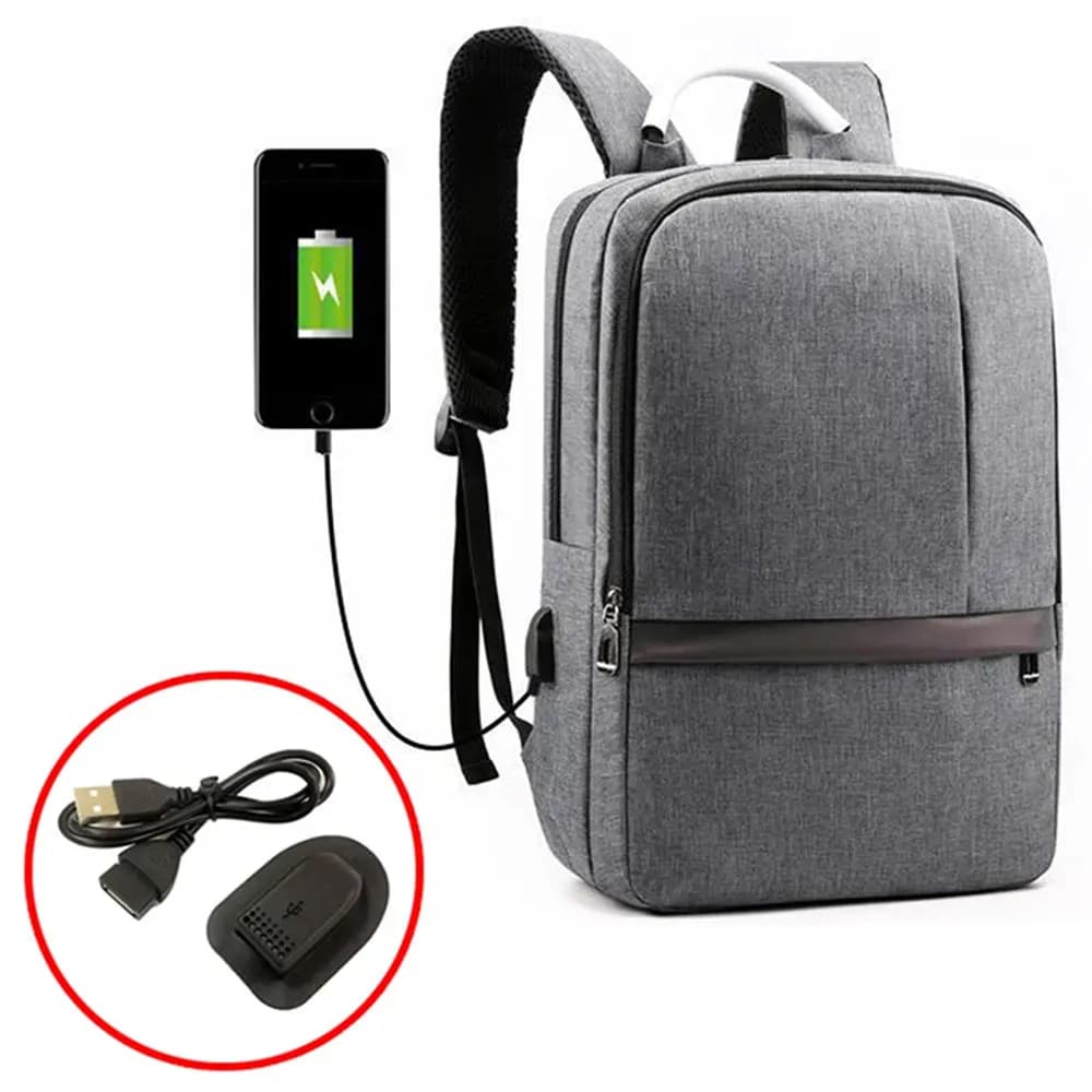 حقيبة ظهر بمنفذ شحن USB خارجي، واجهة USB وكابل شحن، حقيبة كتف للسفر، إكسسوارات شحن - 5