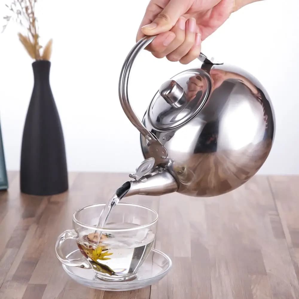 Stainless Steel Water Kettle Teapot With Infuser Filter Coffee Kettle Green Oolong Tea Jug Home Office Tea Coffee Tools Cookware - 2