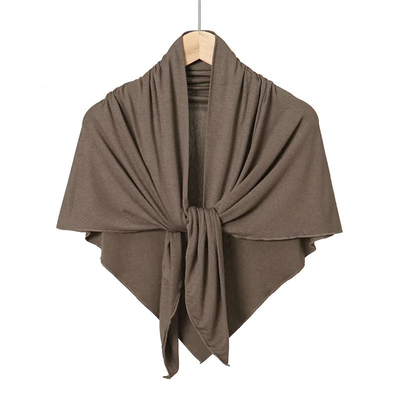 حجاب جيرسي مودال مثلث بطول 135 سم، أوشحة حجاب إسلامية للنساء، لفات ناعمة بلون موحد، عصابة رأس توربان