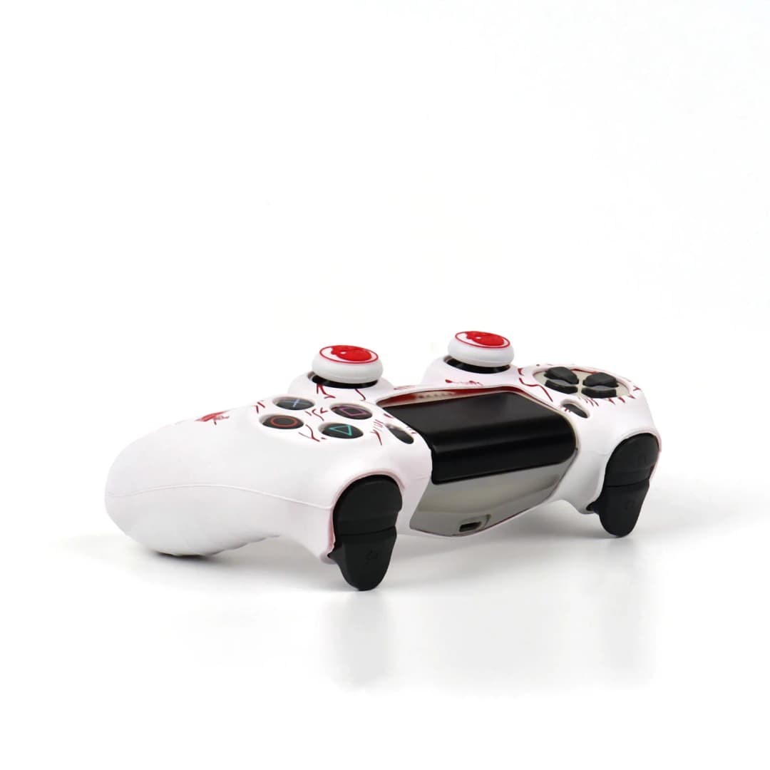 Silicone Case for PS4 Controller Protective Cover with 2 Thumb Grips Anti-Scratch Shockproof Gamepad Skin for PS4 Game Joystick - 4