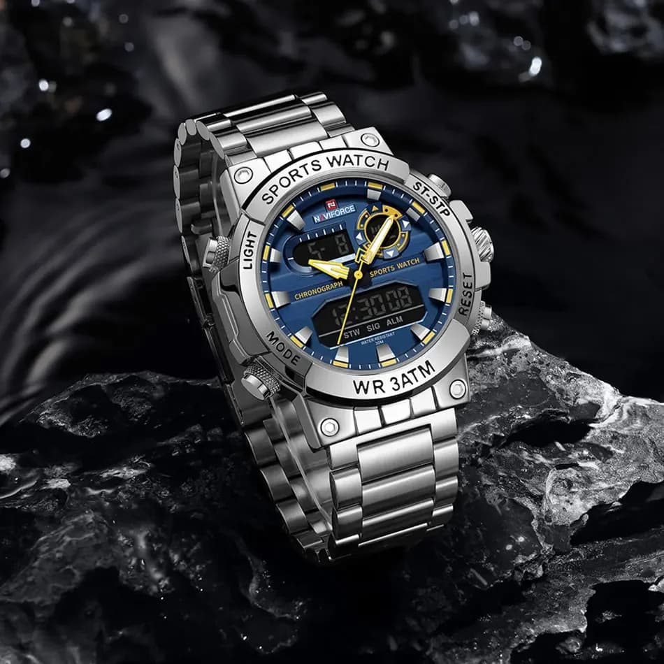 NAVIFORCE Men Military Watch Waterproof Wristwatch Dual Display Quartz Clock Sport Watch Male Big Watches Men Relogios Masculino - 3