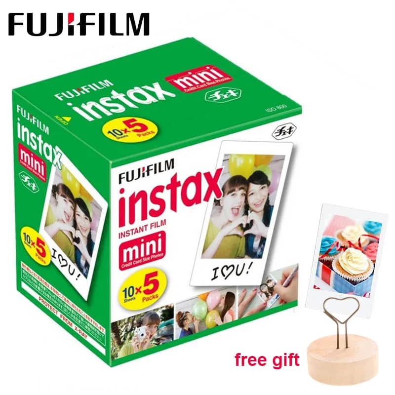 10/20/50/100/200 Sheets Fujifilm Instax Mini 12 Film White Edge Photo Paper For Mini LiPlay 11 9 8 40 70 90 Instant Camera EVO