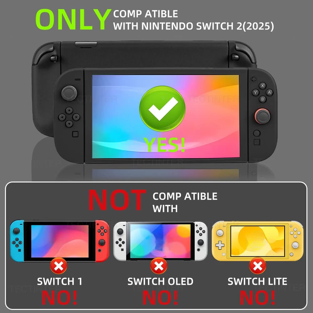 غطاء واقي من السيليكون للتحكم في عصا التحكم Nintendo Switch 2، غطاء كامل مقسم، غلاف واقي لأكسسوارات Switch 2 - 2