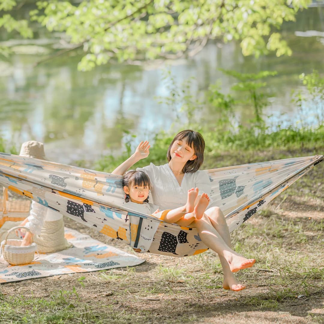 Naturehike-Parent-Child Printting Hammock Portable Single and Double Size Outdoor Camping Hiking Garden Hammock - 3