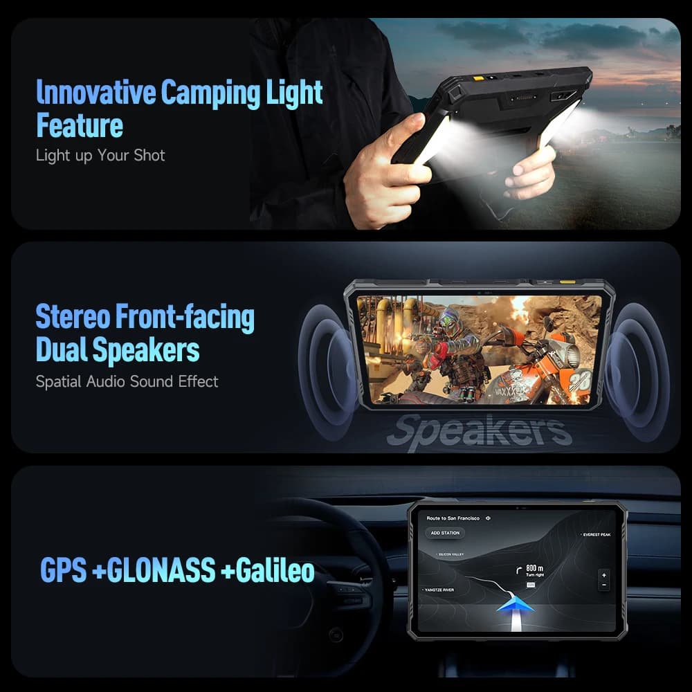 【عرض عالمي】 جهاز Ulefone Armor Pad 3 Pro اللوحي المتين ببطارية 33280 مللي أمبير ومعالج MediaTek MT8788 وذاكرة 16 جيجابايت (8+8) وسعة تخزين 256 جيجابايت وكاميرا 50 ميجابكسل وشاشة 10.36 بوصة 2K بنظام أندرويد - 6