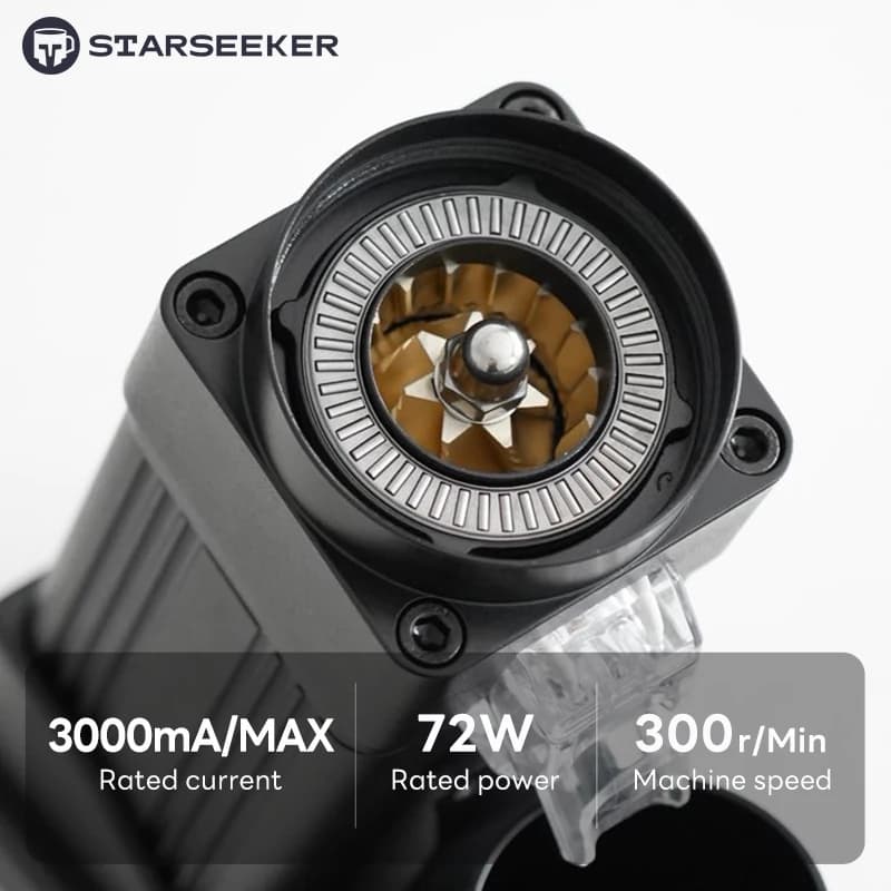 مطحنة قهوة كهربائية من STARSEEKER E55Pro، 55MM، مخروط إسبريسو، ضبط نعومة بلا درجات، مطحنة حبوب القهوة الباردة، أسود - 3