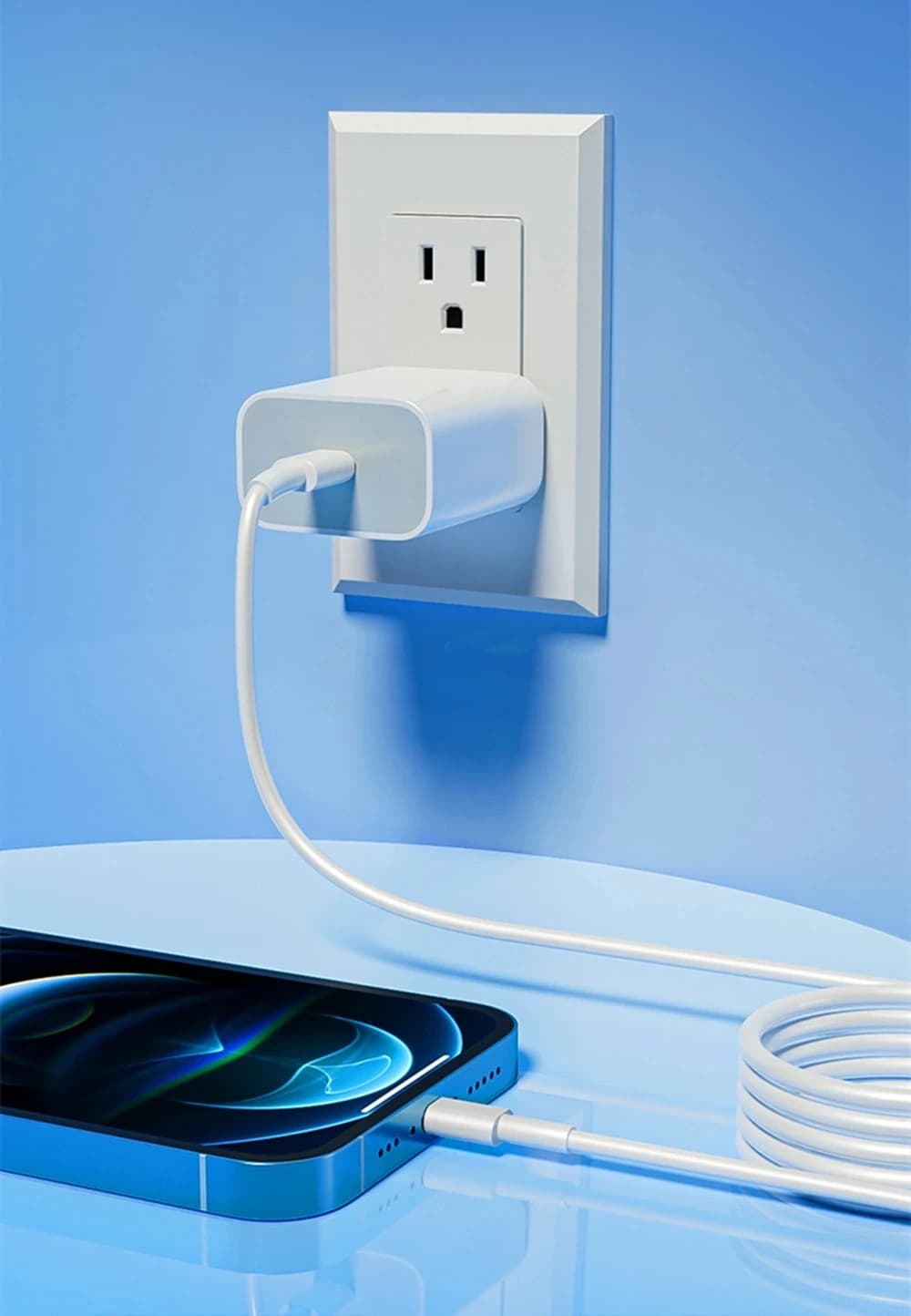 كابل شحن سريع 35 واط بطول 0.2م إلى 3م لهواتف آيفون 14 و13 برو ماكس و11 و12 ميني وX وXR وXS ماكس و7 و8 بلس، Type C وUSB-C - 4