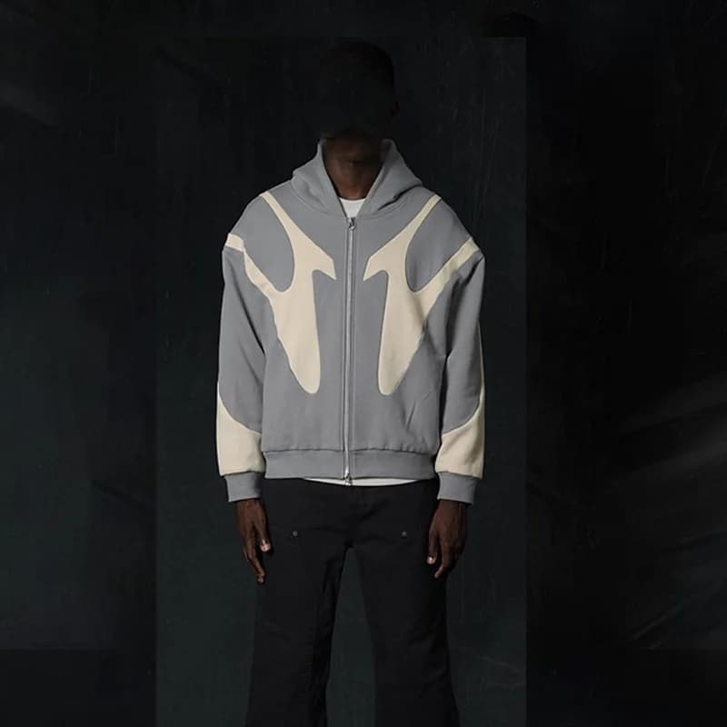 American  Retro Letter Printed Devil Pattern Hoodie Y2k Harajuku Casual Couple Zipper Hoodies Sweatshirt Fashion men's Clothing - 3