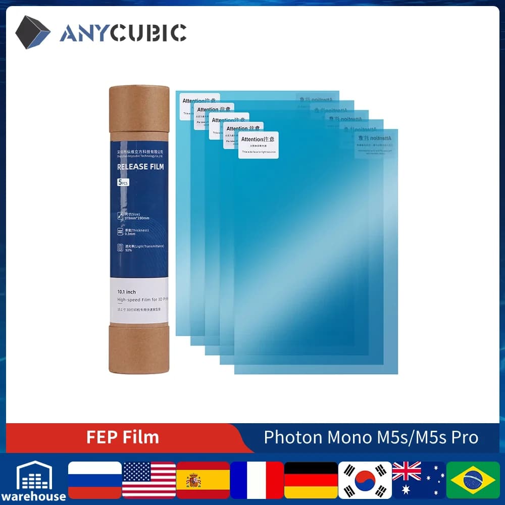 ANYCUBIC ACF Film 3D Printer Parts 5pcs/2pcs Quick Release Film For Photon Mono M5s/ M5s Pro 3D Printers Accessories