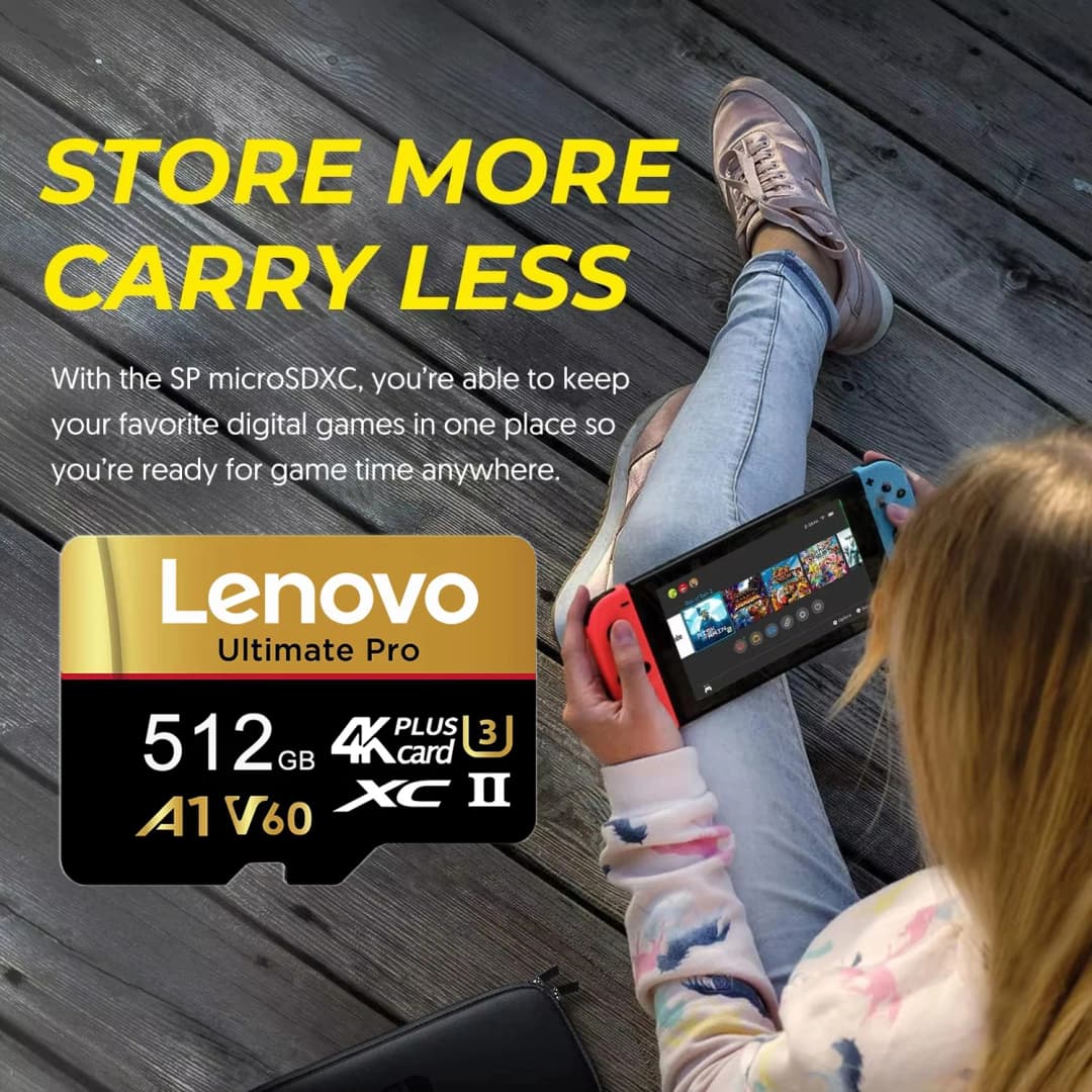 بطاقات ذاكرة Lenovo فائقة الوضوح سعة 512 جيجابايت وبطاقات Micro TF SD سعة 128 جيجابايت و64 جيجابايت مع تصحيح الأخطاء U1 لـ GoPro/الكمبيوتر اللوحي/المراقبة - 5