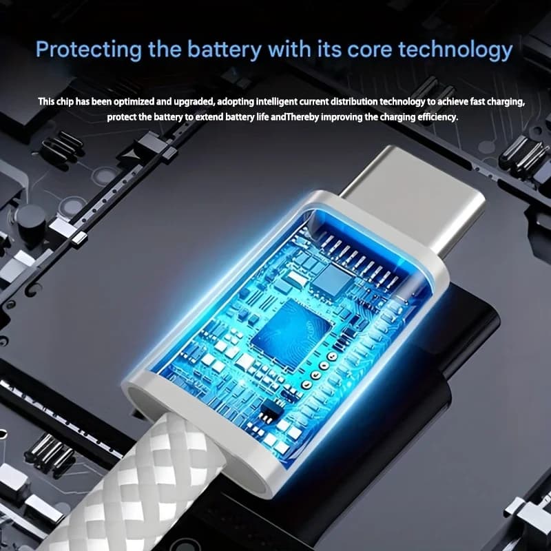 كابل شحن سريع ASUS 60W USB إلى Type C لهاتف Iphone 17 Pro Max 16 Plus 15 سامسونج شاومي كاربلاي شحن خط بيانات - 3