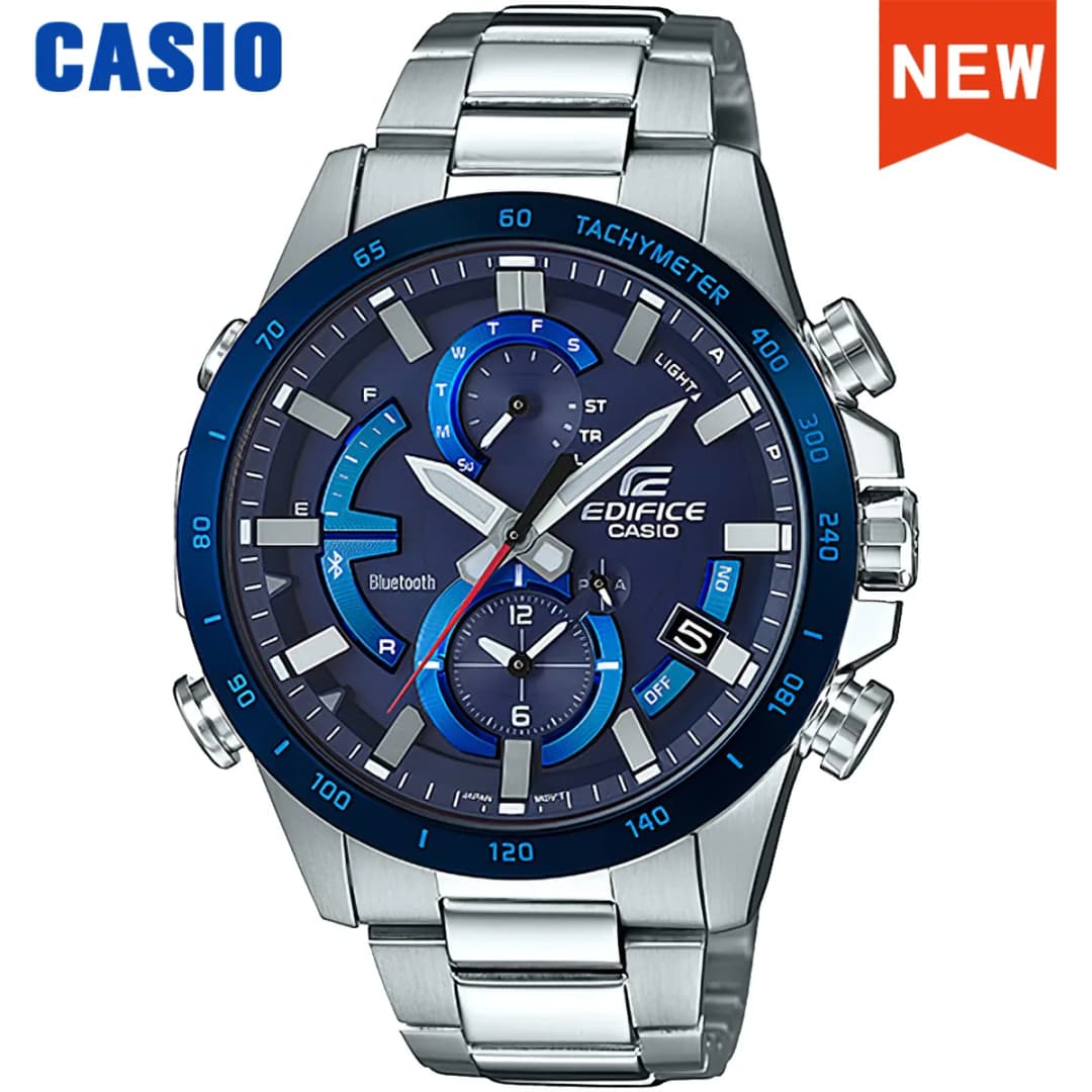 Casio Edifice Series Brand Luxury Quartz Waterproof commercial affairs Solar Bluetooth reloj hombre EQS-900DB - 6