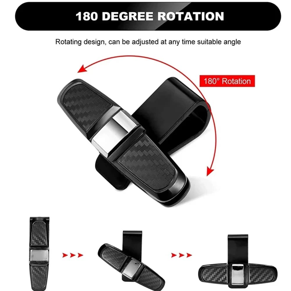 حافظة نظارات السيارة العالمية حاجب الشمس للسيارة حامل النظارات الشمسية مشبك بطاقة تذكرة حامل النظارات ملحقات السيارات الداخلية - 4