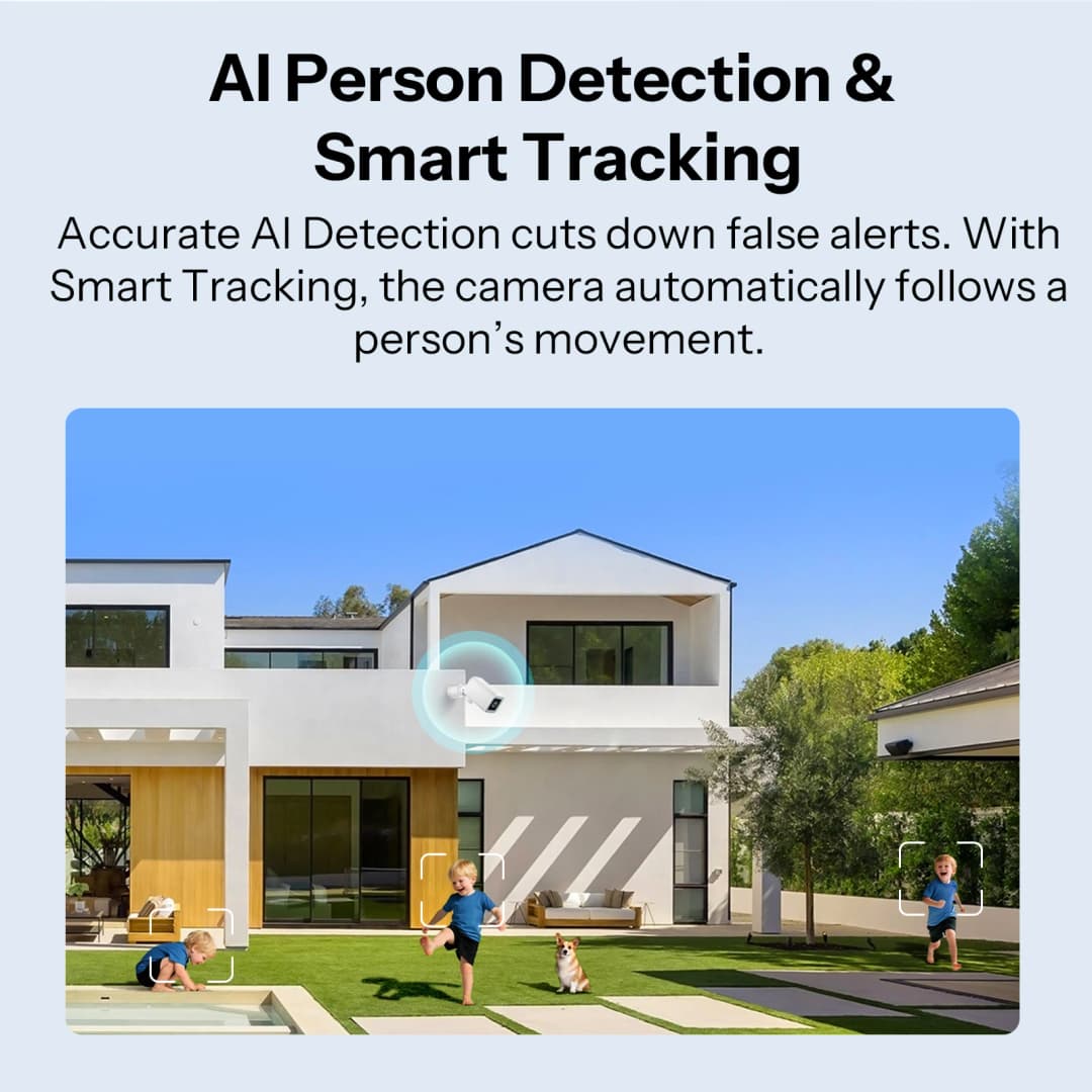 كاميرا مراقبة ذكية خارجية SONOFF CAM-B1P بدقة 2K HD مع كشف الذكاء الاصطناعي للبشر مقاومة للعوامل الجوية IP65 تحكم بانورامي 180° متوافقة مع أليكسا وجوجل هوم - 5
