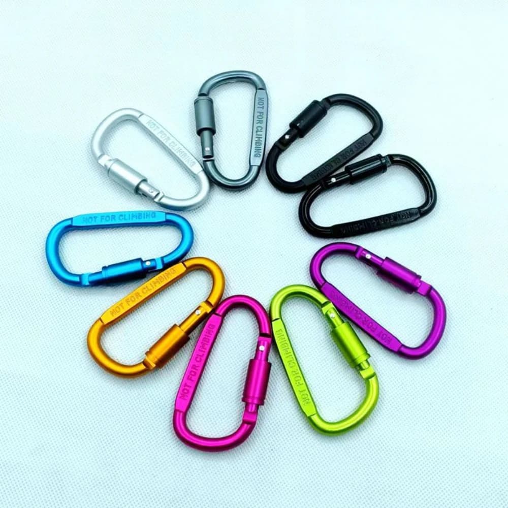Outdoor Aluminium Alloy Sports Keychain High Quality Multi Colors with Lock D-shape Carabiner Camping Hiking Hook Outdoor Tool - 4
