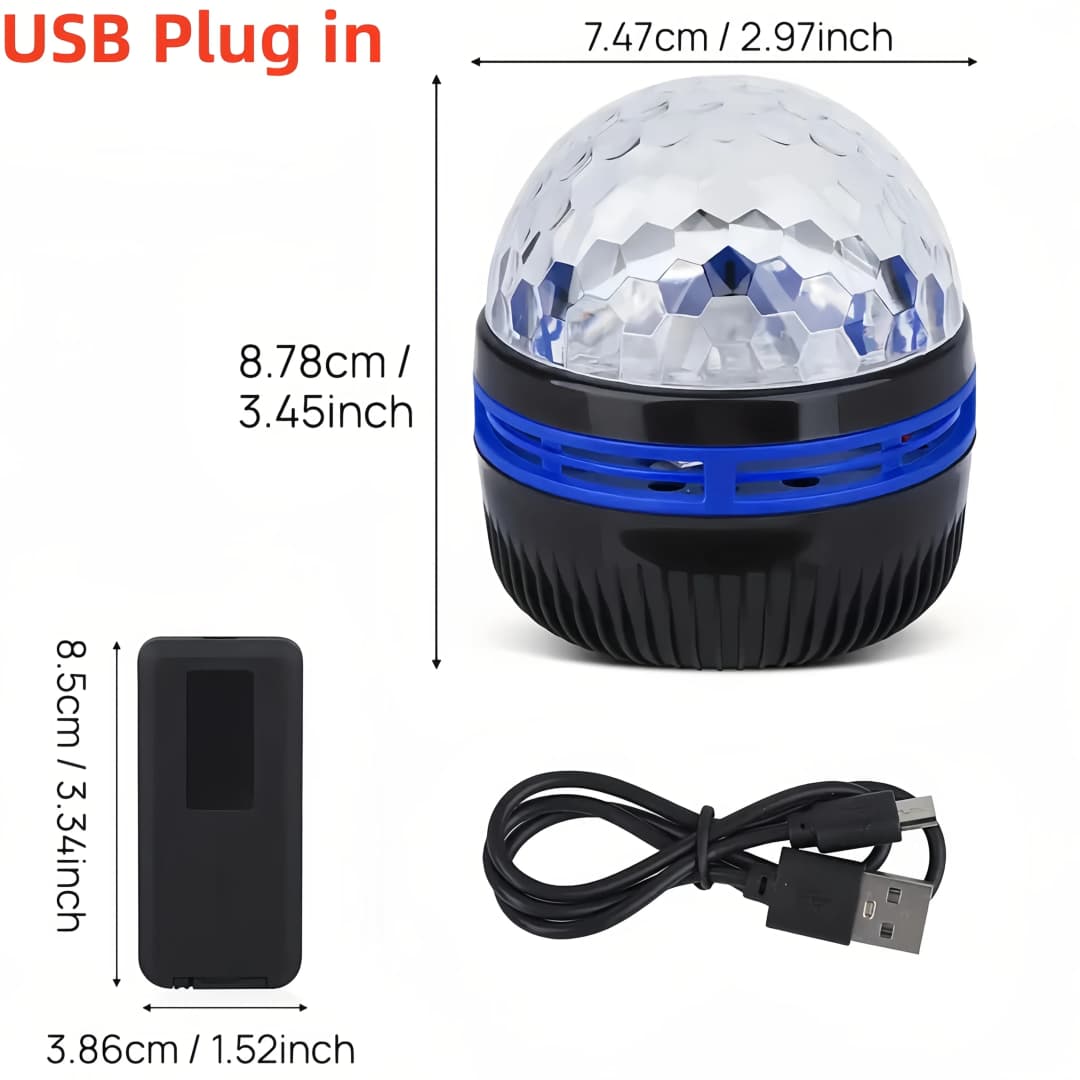 قطعة واحدة إضاءة إسقاط ليد بتموجات مائية نابضة بالحياة، تحكم عن بعد، تعمل بالـ USB، جهاز إسقاط أجواء RGB لغرفة النوم، ديكور مسرح منزلي - 6