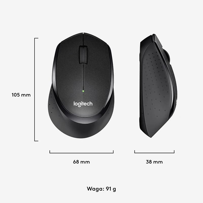 Logitech M330 Professional Office Mouse Wireless Compact Design Quiet Clicks Portable Comfortable Grip for Office Work PC - 4