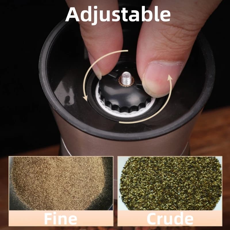 180/200ML Black Pepper Grinder with Stainless Steel Mill Manual Spice Glass Salt and Pepper Grinder Machine for Household - 3