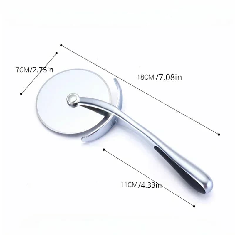 Pizza Cutter Stainless Steel Single Wheel Cake Bread Pies Round Knife Zinc Alloy Handle Kitchen Baking Tools Pizza Slicer - 6