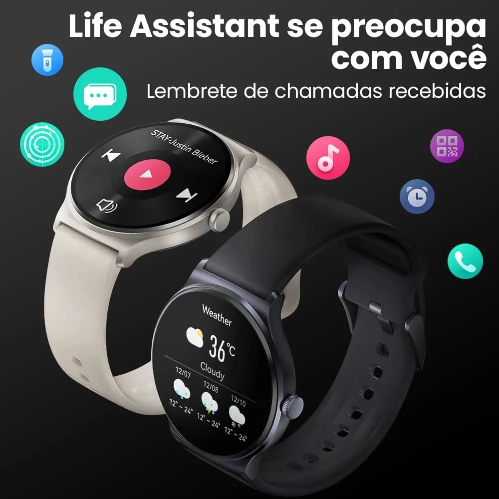 HAYLOU Solar Lite Voice Calling Smart Watch 1.38" HD Screen 24H Health Monitor 100+ Sports Modes 100+ Watch Faces Smartwatch - 5