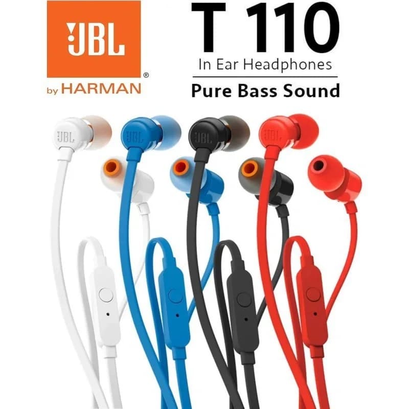 JBL TUNE 110 Officially Authorized In-ear Headphones Wired Headset  3.5mm Interface 1-key Wired Remote Heavy Bass for Sport Game - 2