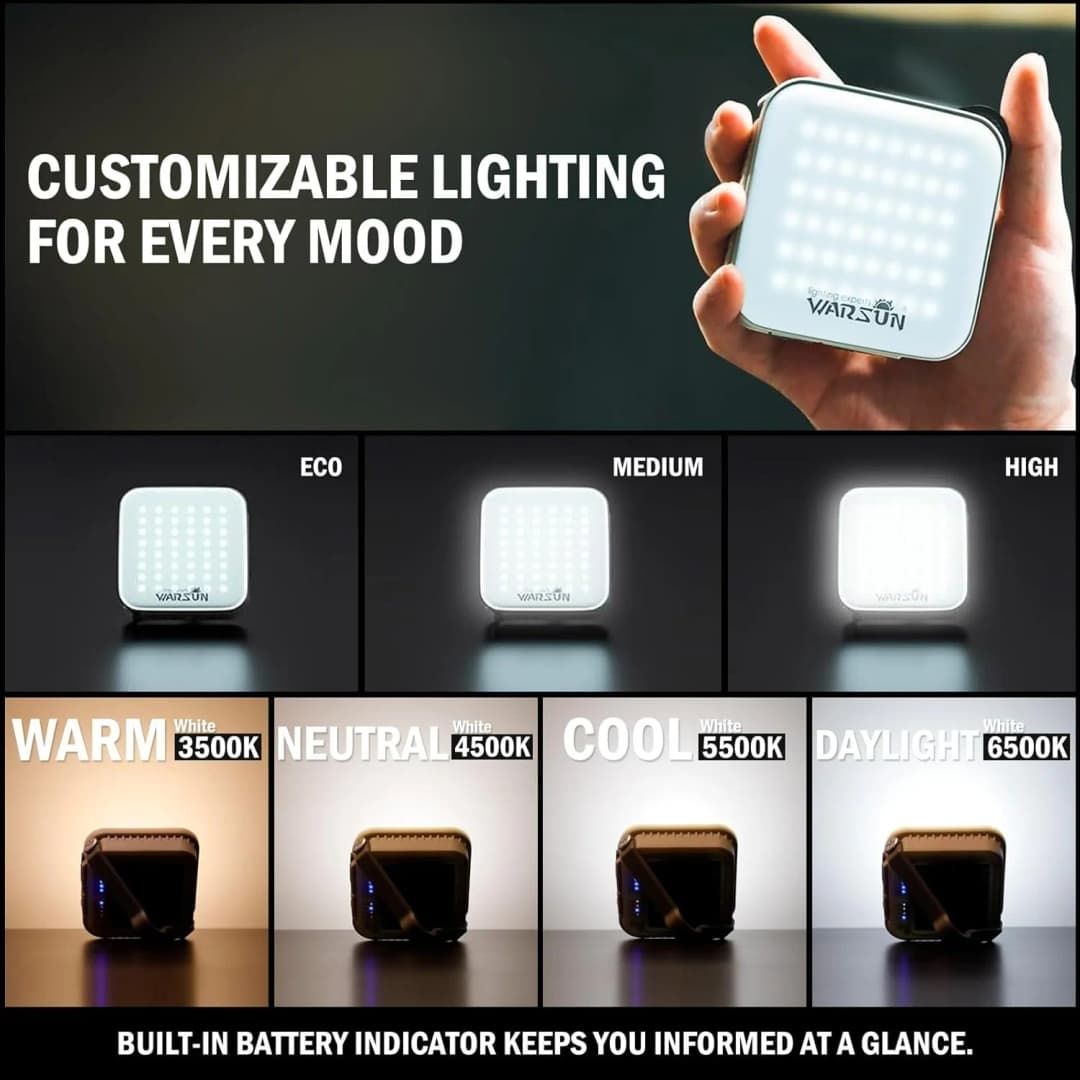 Warsun CP36 Camping Lights SMD Rechargeable Outdoor Hanging Lights Portable Fill Light Work Maintenance Lighting - 5