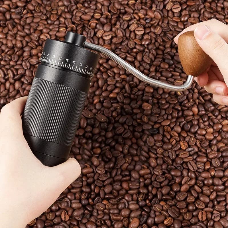 Upgrade Manual Coffee Grinder CNC Professional Stainless Steel Adjustable Manual Burr Coffee Bean Grinding 25g Capacity - 4