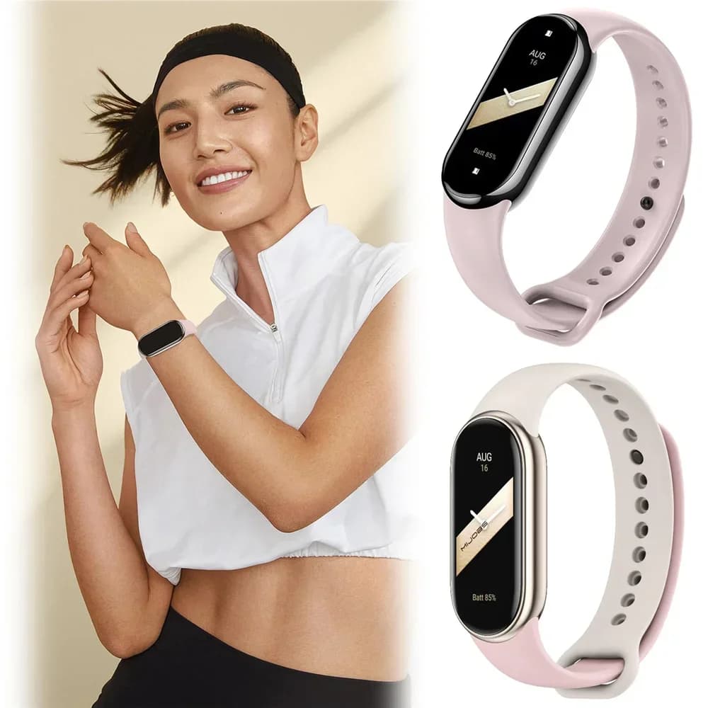 أسورة رياضية لشاومي Mi Band 8-9 NFC، استبدال Miband9/8، سوار سيليكون مقاوم للماء، حزام ذكي، إكسسوارات Mi Band 9 - 4