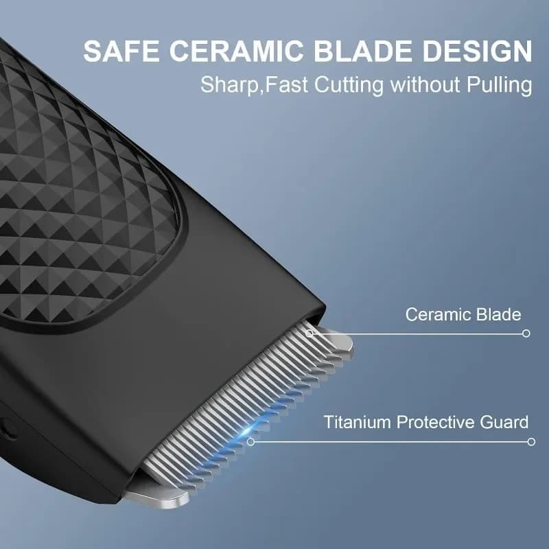 ماكينة تشذيب شعر الجسم للرجال، ماكينة تشذيب شعر العانة الكهربائية، ماكينة حلاقة كرات قابلة للشحن، رأس شفرة خزفية قابلة للاستبدال، مقاومة للماء - 3