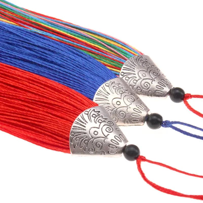 3 قطعة 80 مللي متر الحرير شرابة هامش قلادة شرابة زينة الستار فرشاة ديكور للأمتعة أقراط Craft بها بنفسك الحرفية لوازم مجوهرات اكسسوارات - 5