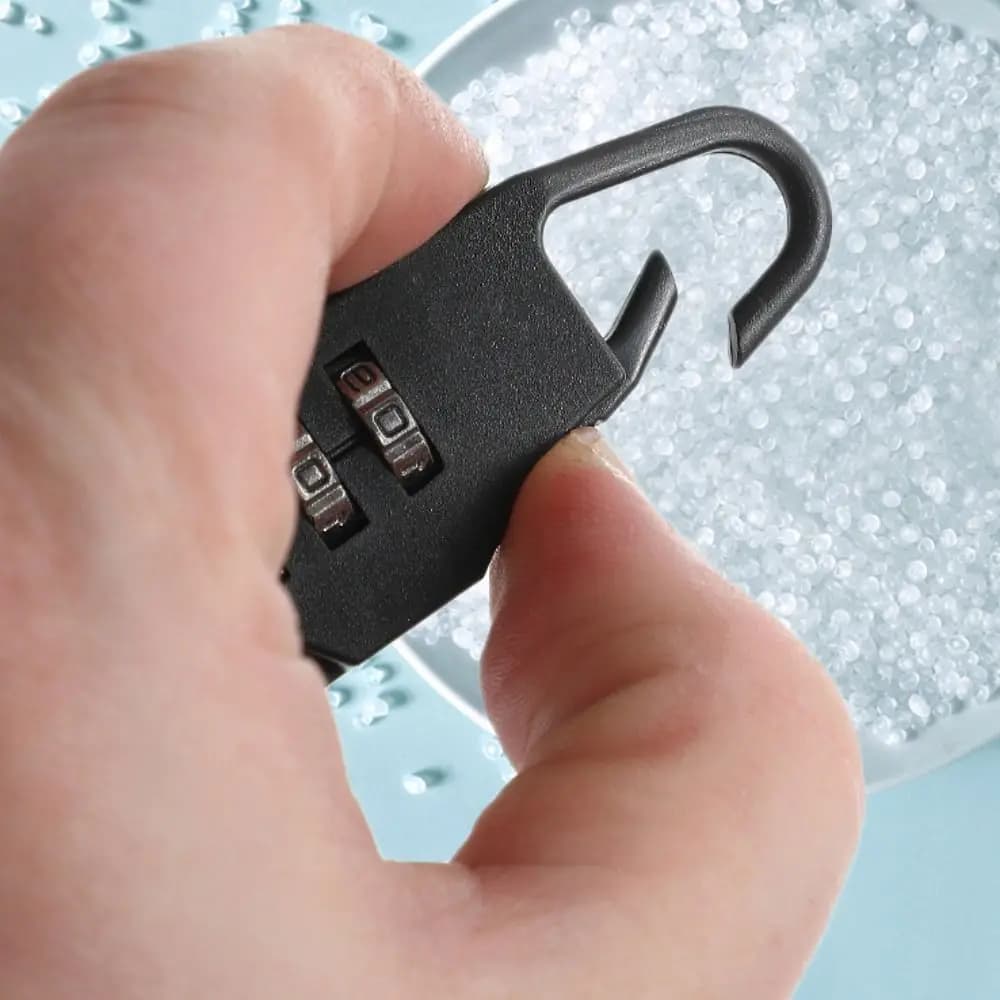 أرقام حقيبة قفل مجمع البلاستيك مكافحة سرقة قفل مجمع صغير 3 الطلب أرقام السلامة على ظهره قفل مجمع