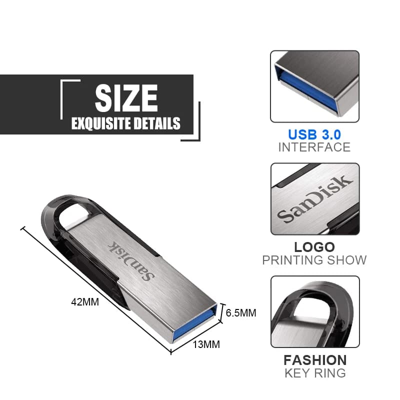 SanDisk CZ73 USB Flash Drive 256GB 128GB 64GB 32GB USB 3.0 Metal Encryption Pen Drive Memory Stick Ultra Flair USB3.0 U Disk - 5