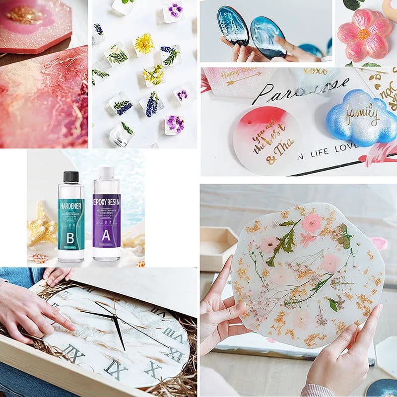 1:1 AB الراتنج الايبوكسي كريستال الغراء عالية لاصق تصلب الكريستال الغراء DIY بها بنفسك الايبوكسي الراتنج قالب مستلزمات صناعة المجوهرات - 3