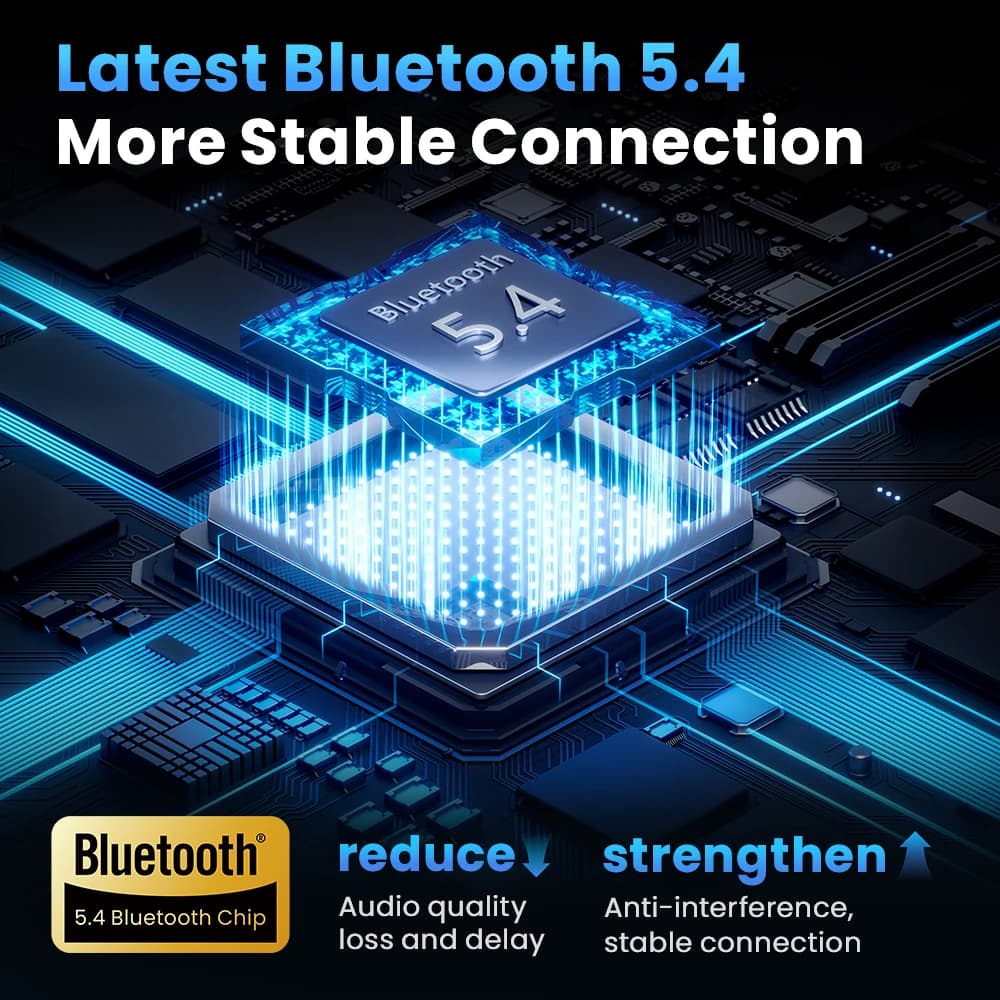 سماعات بلوتوث HAYLOU Mori Pro 5.4 لاسلكية مع إلغاء ضوضاء تكيّفي 43dB و6 ميكروفونات وعمر بطارية 28 ساعة - 4
